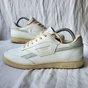 SAYE MODELO '89 Vegan Leather Sneakers Shoes White/Gray Size Women's 9/Men's 7.5